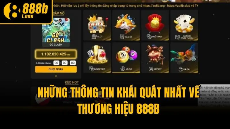 Những thông tin khái quát nhất về thương hiệu 888b